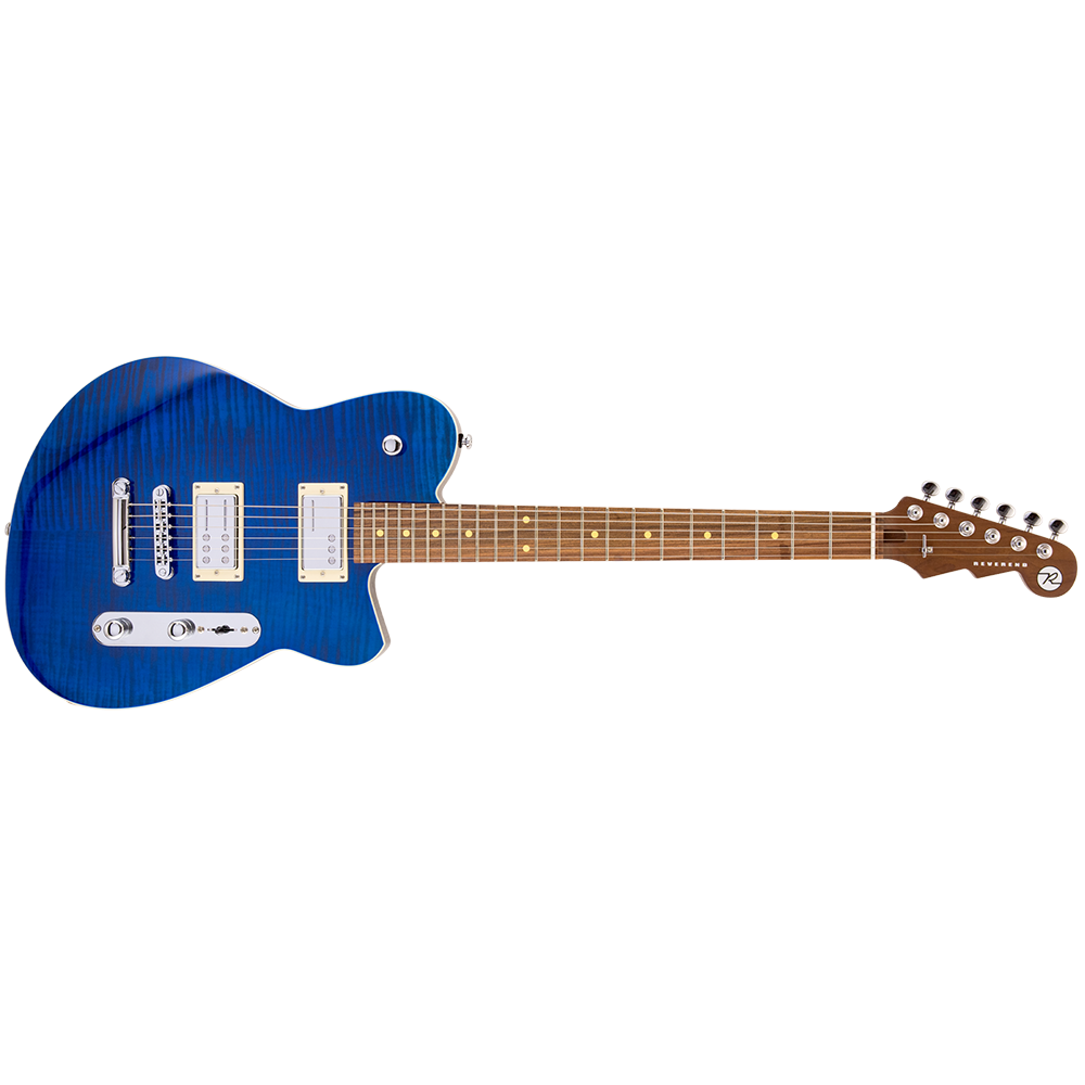 Reverend Charger RA Transparent Blue Flame Maple