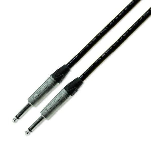 Van Damme Instrument Cable (3 m, Neutrik Straight-Straight, Black)